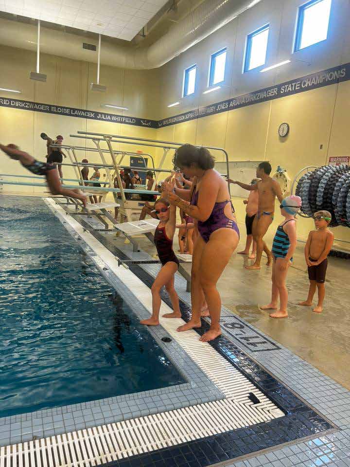Swim team practice